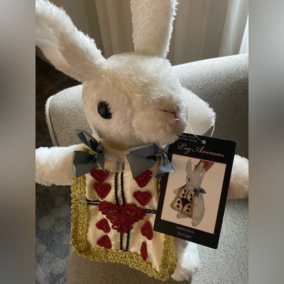 Leg Avenue Plush White Rabbit Purse Costume Halloween Alice Wonderland Adult